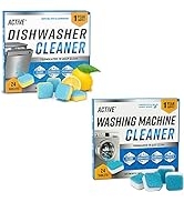 Washing Machine And Dishwasher Cleaning Tablets Bundle - Includes 12 Month Supply Dishwasher Clea...