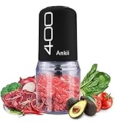 ANKII Mini Food Processor 400-Watt Electric Food Chopper for Meats, Vegetables, Nuts, Fruits, Sma...