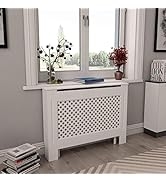 GOLINPEILO MDF Household Living Room Heater Heating Side Stand Radiator Cover Cabinet Shelf, Radi...