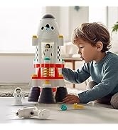 iPlay, iLearn Rocket Space Toys, Kids Spaceship Playset W/Space Shuttle, 2 Astronauts, Educationa...