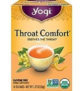 Yogi Tea - Throat Comfort (6 Pack) - Soothes the Throat with Wild Cherry Bark, Licorice Root, Mul...