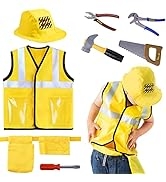 iPlay, iLearn Construction Worker Costume for Boys, Toddler Dress Up Clothes, Kid Builder Career ...