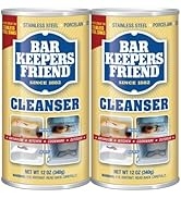 Bar Keepers Friend Powder Cleanser 12 Oz - Multipurpose Cleaner & Stain Remover - Bathroom, Kitch...