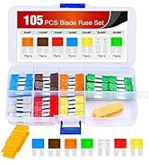 Nilight 105PCS Micro2 Fuse ATR APT Car Blade Fuses Assortment Kit Micro 2 Car Fuses Replacement 5...