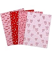 Whaline 120 Sheet Valentine's Day Tissue Paper Red Pink Gift Wrapping Paper Heart Love Decorative...