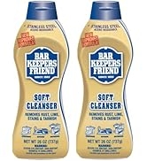 Bar Keepers Friend Soft Cleanser Liquid (26 oz - English/Spanish) - Multipurpose Cleaner & Rust S...