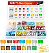 Nilight - 50018R 240pcs Standard and Mini Blade Fuses Set,5A 7.5A 10A 15A 20A 25A 30A ATC APR ATO...