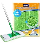 KEEPOW Dry Sweeping Cloths for Swiffer Sweeper, Reusable & Washable Microfiber Mop Pads Refills, ...