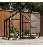 Glass Upgraded Portable Greenhouse with Base Frame, Greenhouse Large Walk-in Heavy Duty Green Gar...