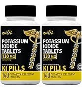 Potassium Iodide Radiation Tablets 130 mg (2 Pack) - (280 Tablets) EXP 10/2032 - for Radiation Ki...