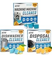 Washing Machine Dishwasher & Disposal Cleaning Tablets - Appliance Refresh Bundle Includes 12 Mon...