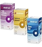 Dealmed Triple Antibiotic Ointment, Bacitracin Ointment, and First Aid Burn Gel Bundle | Made in ...