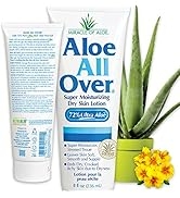 Miracle of Aloe Aloe All Over Super Moisturizing Dry Skin Lotion 8 oz - Made with 72% UltraAloe A...