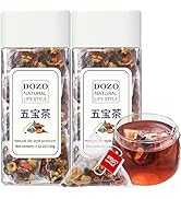 DOZO Wubao tea 200g (10g * 20 bags)7.05OZ mulberry, medlar, red jujube, raspberry, jade bamboo, k...