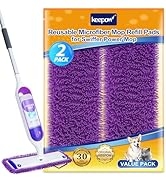 KEEPOW Reusable Power Mop Refill Pads Compatible with Swiffer PowerMop, Microfiber Power Mop Refi...