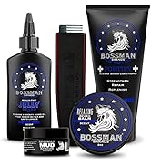 Bossman Complete Beard Kit - Men's Beard Oil Jelly, Fortify Shower Conditioner, Balm, Mustache Wa...