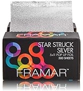 Framar Star Struck Silver Pop Up Hair Foil, Aluminum Foil Sheet, Hair Foils For Highlighting - 50...