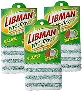 Libman Wet & Dry Microfiber Mop Refills | Dust Mop for Hardwood Floors | Wall Mop | Mops for Floo...