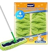 KEEPOW Reusable XL Mop Pads Compatible for Swiffer XL Sweeper, X-Large Dry Sweeping Cloths, Wet M...