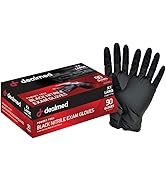 Dealmed Medical Exam Gloves – 90 Count Black XX-Large Nitrile Gloves, Disposable, Non-Irritating ...