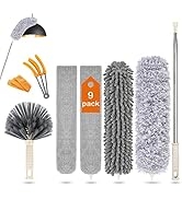 Duster with Extension Pole 30'' to 100'', Newliton 9PCS Microfiber Dusters Kit for Cleaning High ...