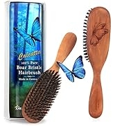 Calcutta Boar Bristle Hair Brush - Best Hair Brush to Prevent Hair Loss and Breakage, 100% Boar B...