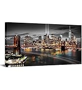 Conipit New York City Canvas Wall Art Black and White Brooklyn Bridge Print NYC Skyline Pictures ...