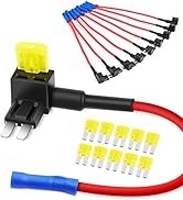 Nilight 10 Pack Micro 2 Fuse TAP 12V Car Add a Circuit ATR Blade Fuse Adapter with 20A Fuse Micro...