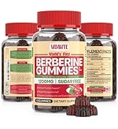 VIDAVITE Berberine with Ceylon Cinnamon Gummies — Sugar-Free Berberine Plus 1200 mg Supports Immu...