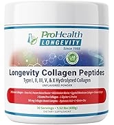 ProHealth Longevity Collagen Peptides Powder - for People Over 40. 20g Multi Collagen. 2g Pro-Col...