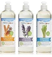 Natural Flower Power - Natural Dish Soaps Variety Pack (Citrus & Spice, Lavender, and Lemongrass)...