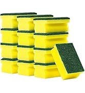 NESTLY 6 Pack Heavy Duty Scrub Sponges,Eco Non-Scratch for Dish,Scrub Sponges,Effortless Cleaning...