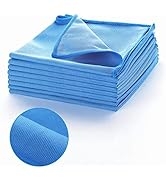 Window Glass Polishing Cloth, 8Pack Premium Microfiber Streak Free Lint Free Rags, Quickly Easy C...