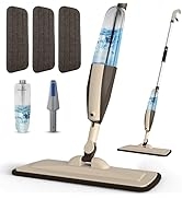 Mops for Floor Cleaning, Spray Mop with Refillable Bottle and 3 Washable Microfiber Pads Home for...