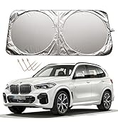 XHRING Windshield Sun Shade for BMW Accessories X5 X3 X7 X1 X4 X6 3 4 5 6 7 8 M5 M6 M7 M8 Series ...