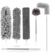 Microfiber Duster 5-in-1 Kit, Extendable Pole up to 100 Inches, Effective Cleaning for High Ceili...