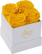 4 Roses White Box Yellow