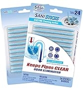 SANI 360° Sani Sticks Drain Cleaner and Deodorizer, Enzyme Pipe Cleaners, Eliminate Odors, Preven...