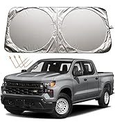 XHRING Windshield Sun Shade for Chevy Silverado 1500/2500/3500 Equinox 2005-2023 Colorado 2004-20...