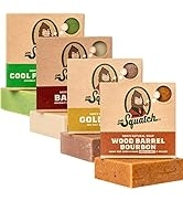 Dr. Squatch Men's Soap Variety 4 Pack - Wood Barrel Bourbon, Gold Moss, Bay Rum, Cool Fresh Aloe