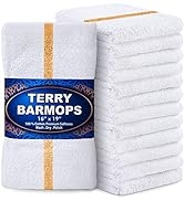 GREEN LIFESTYLE Gold Stripe Terry Kitchen Bar Mops 28 Oz- 16 X 19 inches, Highly Absorbent, Ultra...