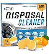 ACTIVE Garbage Disposal Cleaner Deodorizer Tablets 24 Pack - Fresh Citrus Foaming Scrub Sink and ...