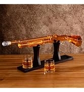 PARACITY Gun Decanter, Whiskey Decanter Sets for Men, Cool Whiskey Decanter Set with Glasses, Uni...