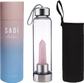 Water Bottle w/ Rose Quartz