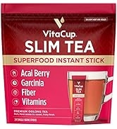 VitaCup Slim Instant Tea Packets For Diet Support, Oolong tea w/B Vitamins, Garcinia, Inulin & Ac...