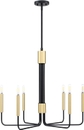 Black Gold Rod 6 Light