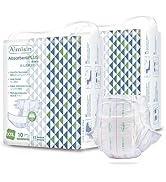 Aimisin Adult Super Absorbency Diaper, 2X-Large (51"-66") - 20 Count, Incontinence Diapers with T...