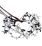 MOSTORY Handmade Woodland Elf Crown - Forest Elven Headpiece Fairy Leaf Circlet Silver Branch Vin...