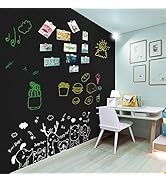 Magnetic Colored Decorative Chalkboard Sticker, Self-Adhesive Wallpaper Roll Blackboard, Peel and...