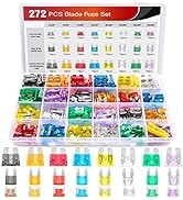 Nilight - 50019R 272pcs Standard & Mini & Low Profile Mini Blade Fuse Assortment, 2A 5A 10A 15A 2...